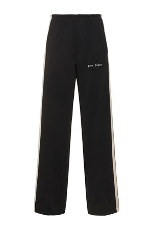 Black cotton track pants PALM ANGELS | PWCJ010S24FAB0011003